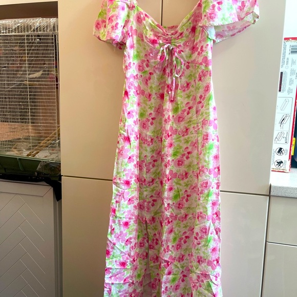 Primark Women's Multicolor summer Dress size 2 linen blend - Picture 2 of 7